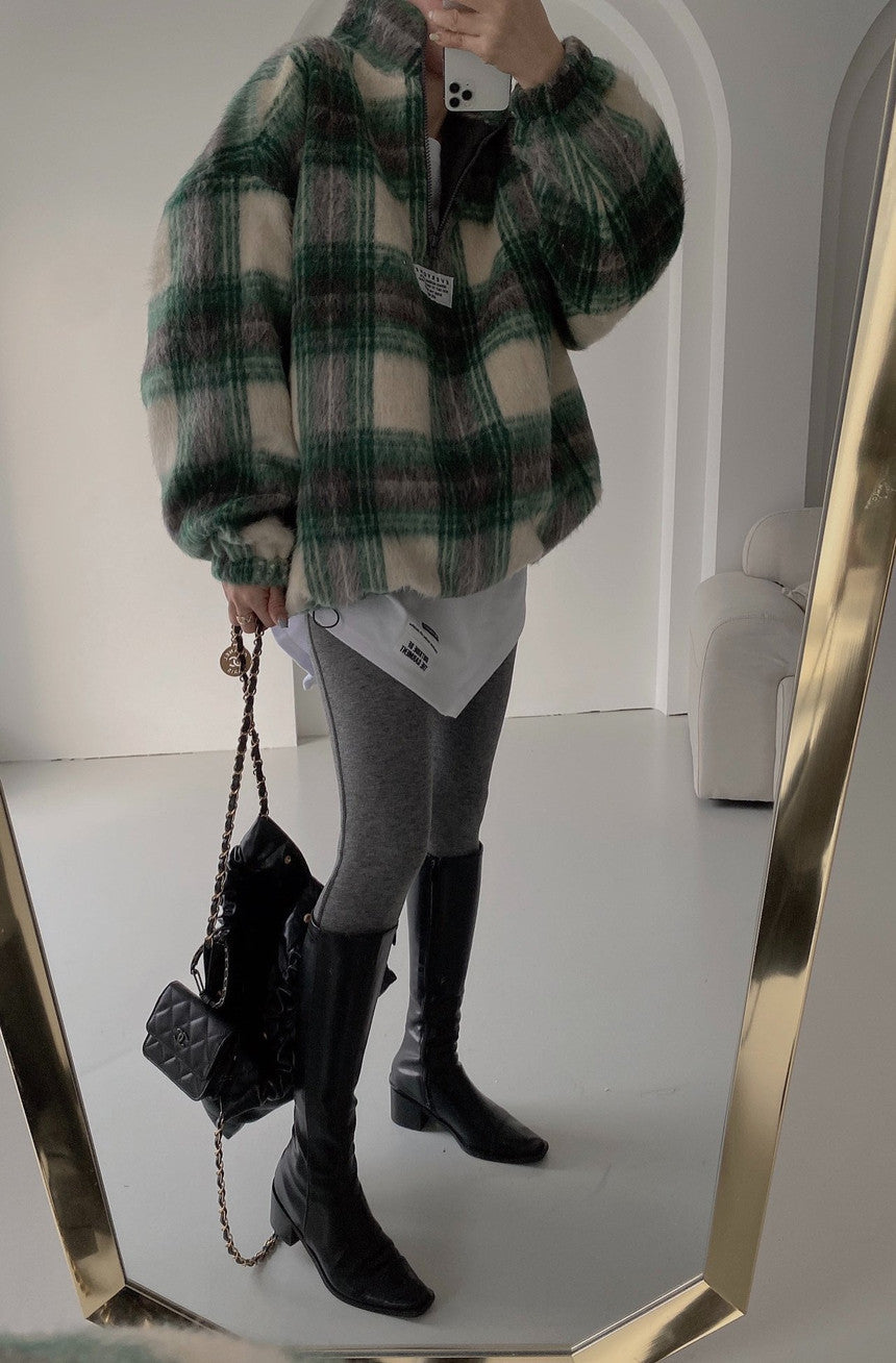 【tops】長袖秋冬ラシャ生地パーカーG24002