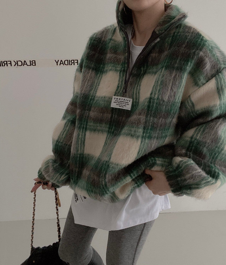 【tops】長袖秋冬ラシャ生地パーカーG24002