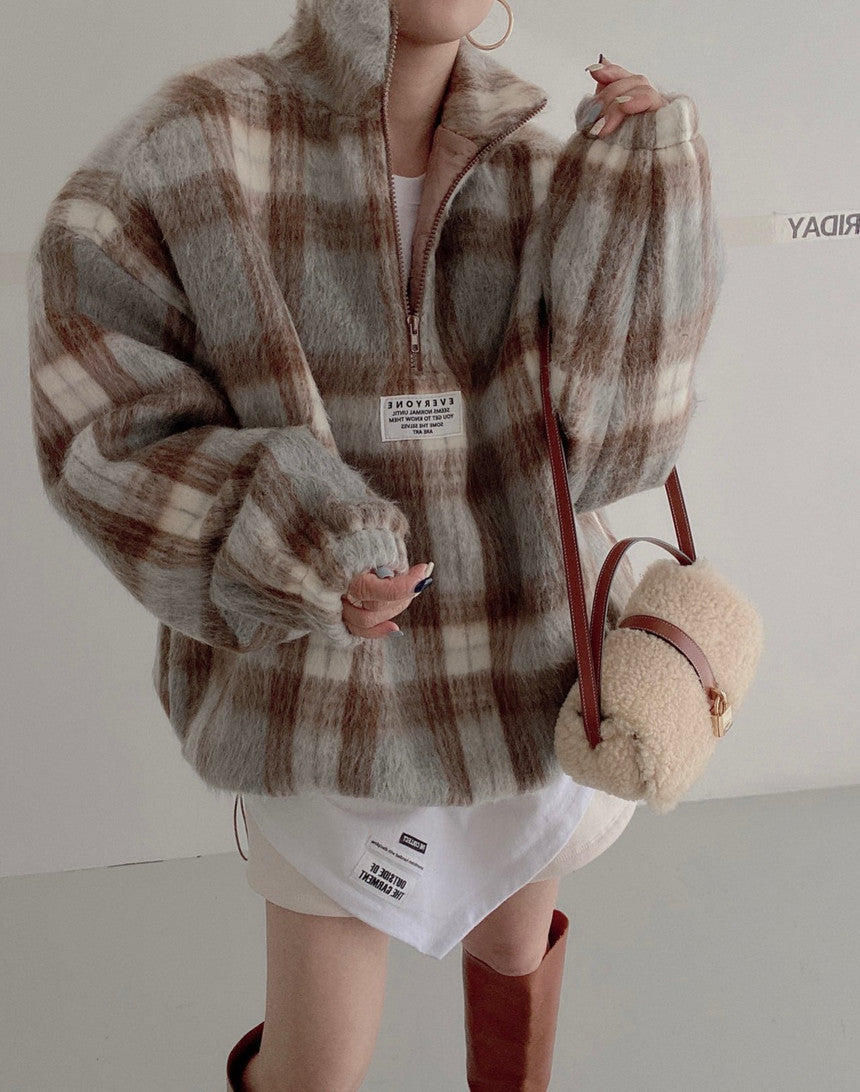 【tops】長袖秋冬ラシャ生地パーカーG24002