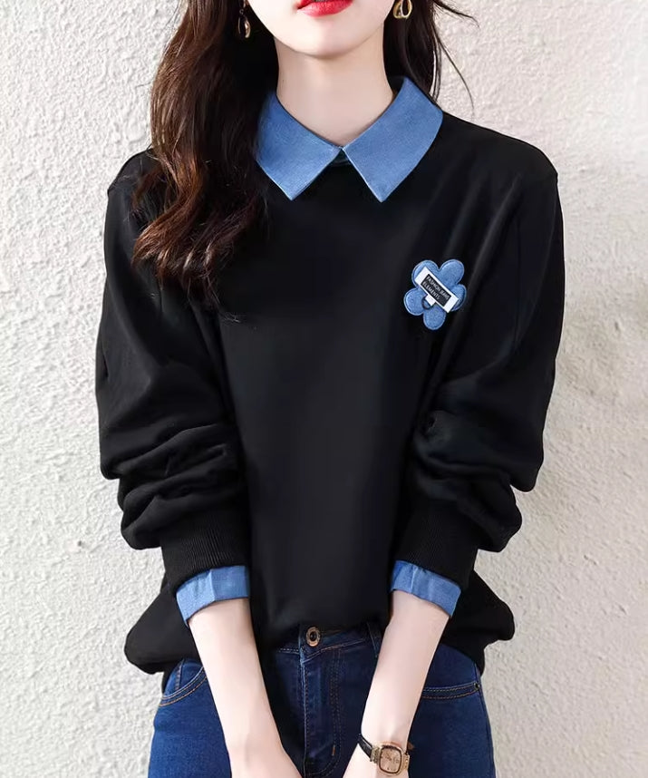 【tops】偽二つ切り替えパーカーG24003