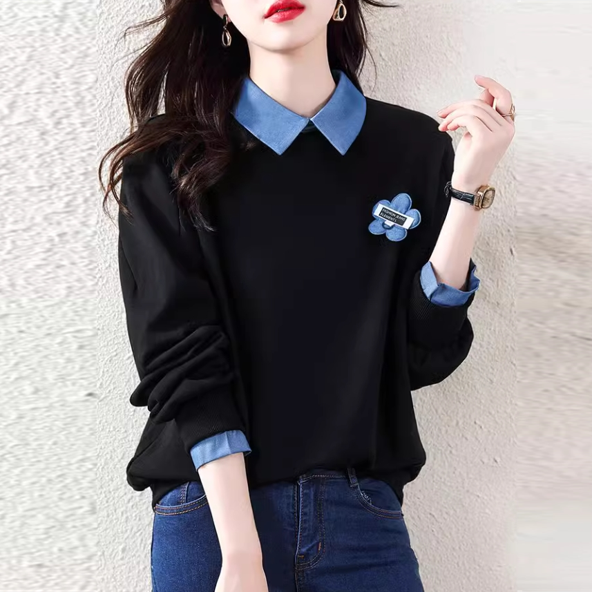 【tops】偽二つ切り替えパーカーG24003