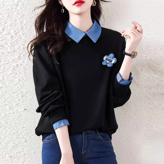 【tops】偽二つ切り替えパーカーG24003