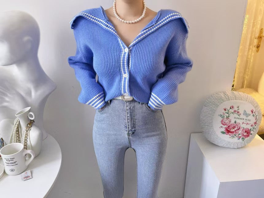 【outer】長袖ニットカーディガンG24009