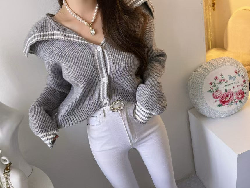 【outer】長袖ニットカーディガンG24009