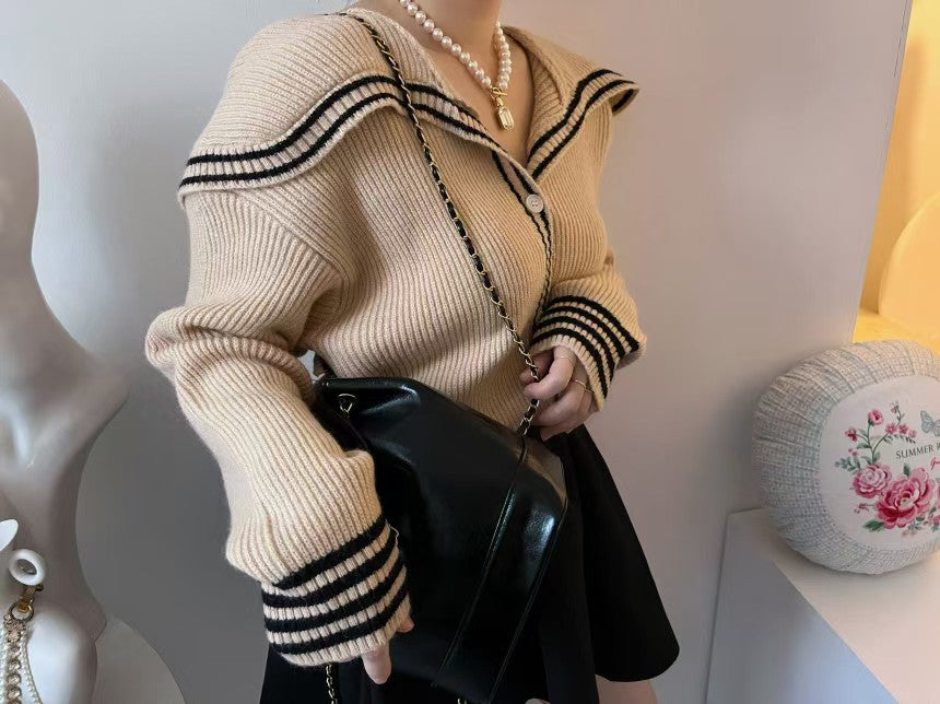 【outer】長袖ニットカーディガンG24009