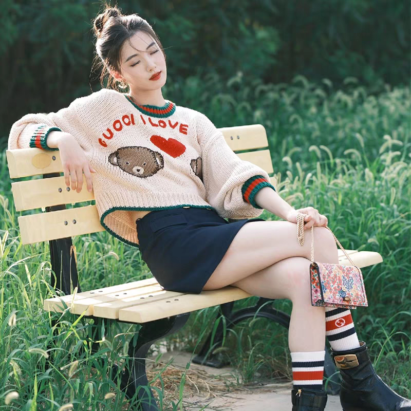 【tops】ラウンドネックニットセーターG24013