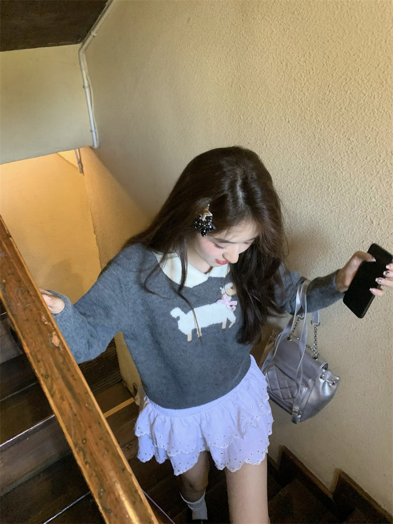 【tops】長袖ニットセーターG24015