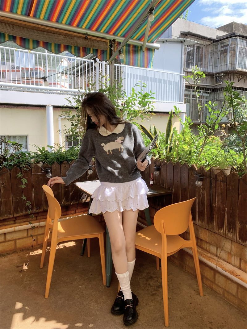 【tops】長袖ニットセーターG24015