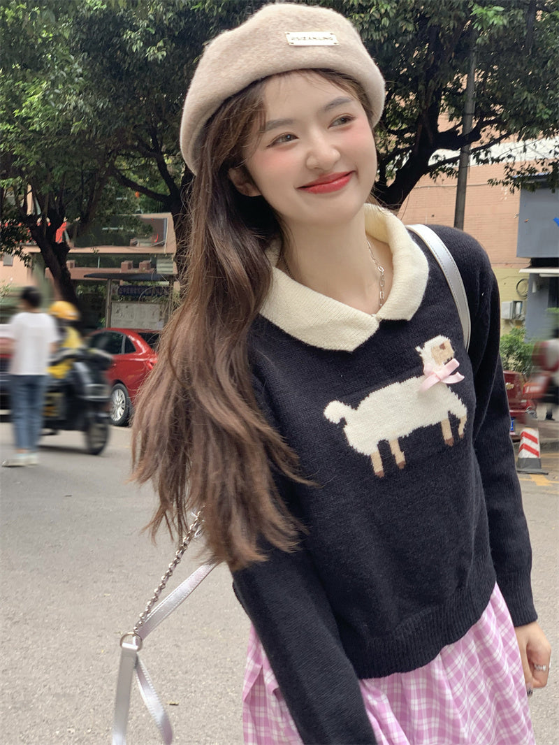 【tops】長袖ニットセーターG24015