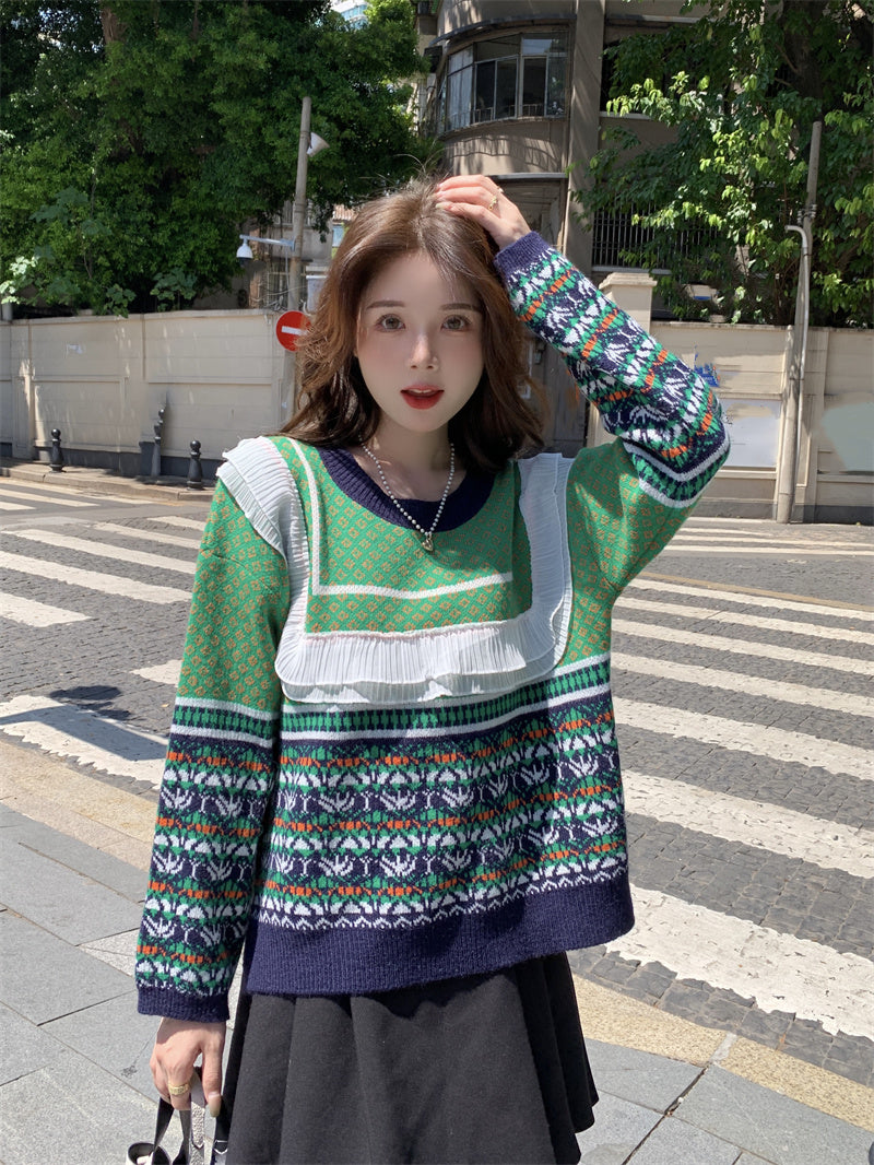 【tops】長袖ニットセーターG24016