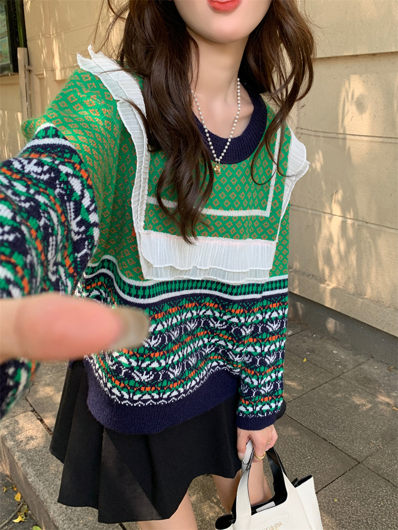 【tops】長袖ニットセーターG24016