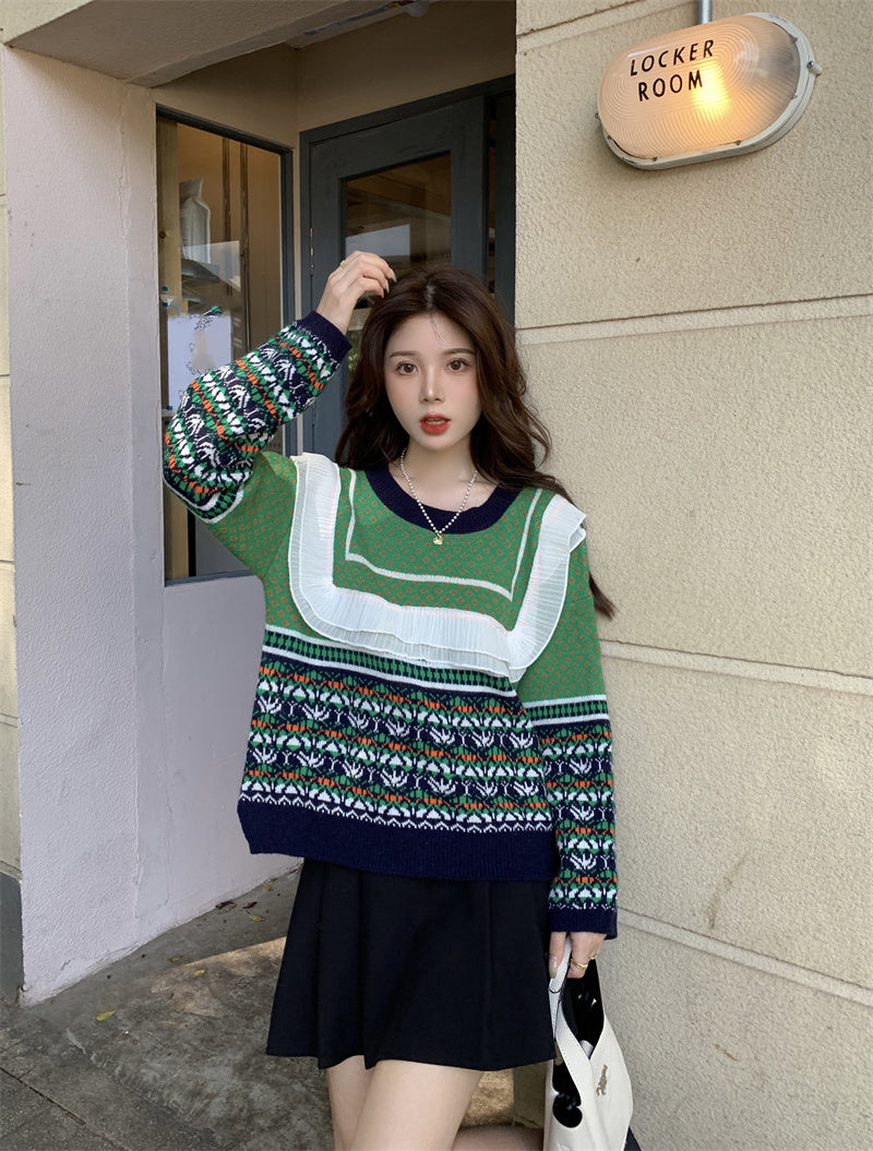 【tops】長袖ニットセーターG24016