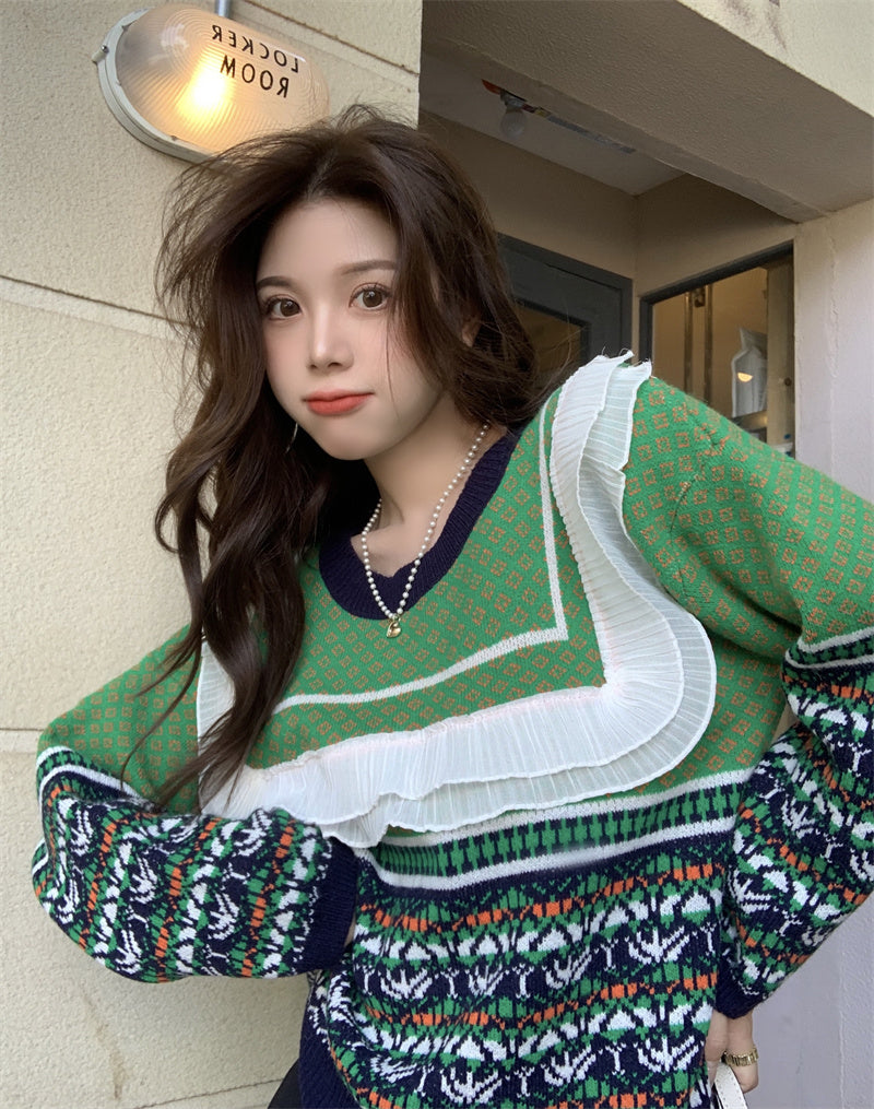 【tops】長袖ニットセーターG24016