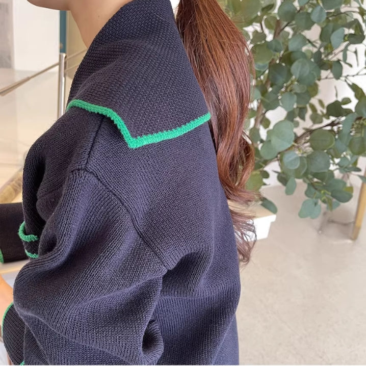 【outer】長袖ニットカーディガンG24017