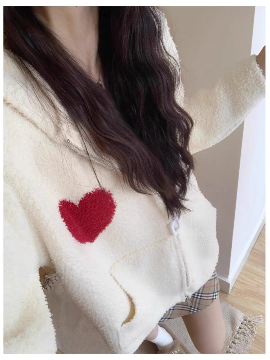 【outer】ゆったりフード付きニットコートG24020