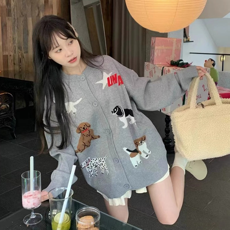 【outer】ゆったりニットカーディガンG24021