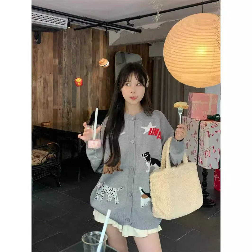 【outer】ゆったりニットカーディガンG24021