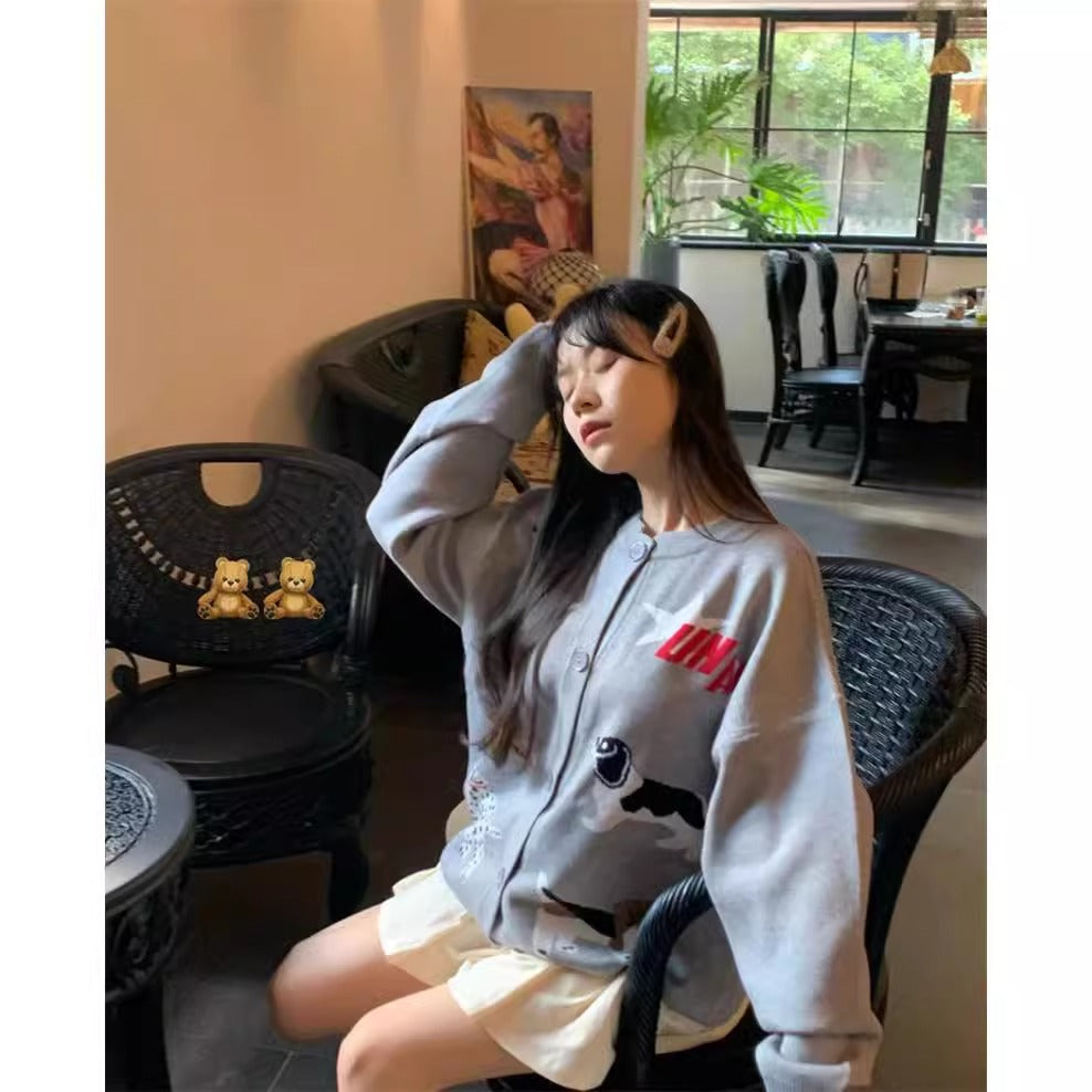 【outer】ゆったりニットカーディガンG24021