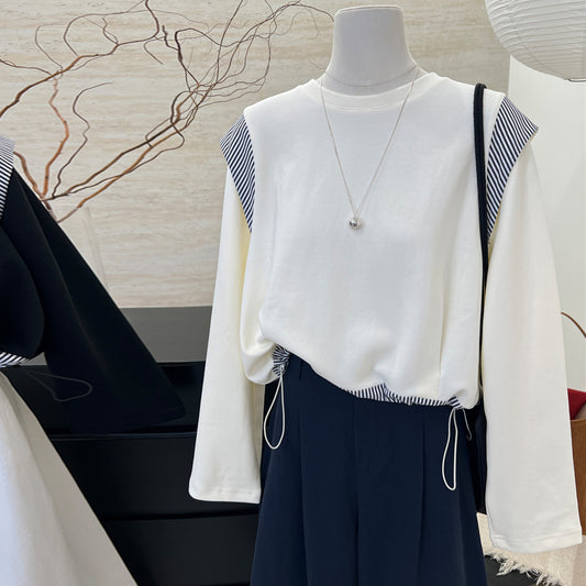 【tops】切り替え長袖パーカーG24027