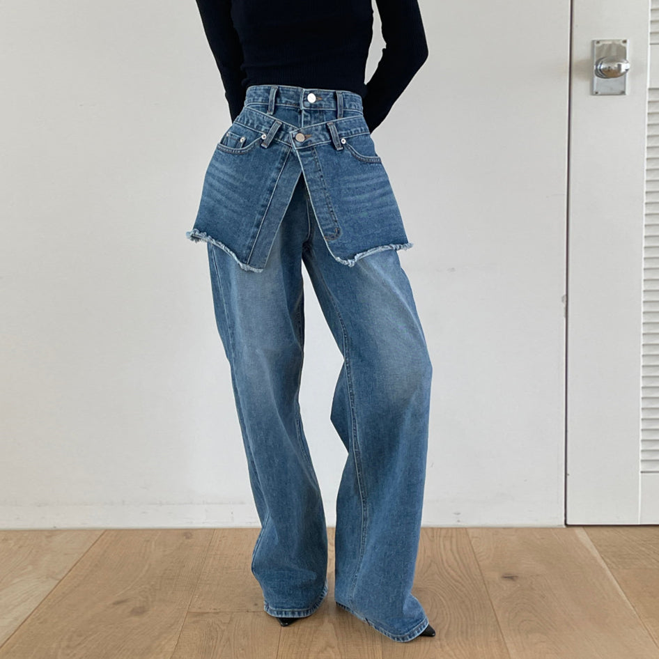 【bottoms】デニムガウチョパンツG24030