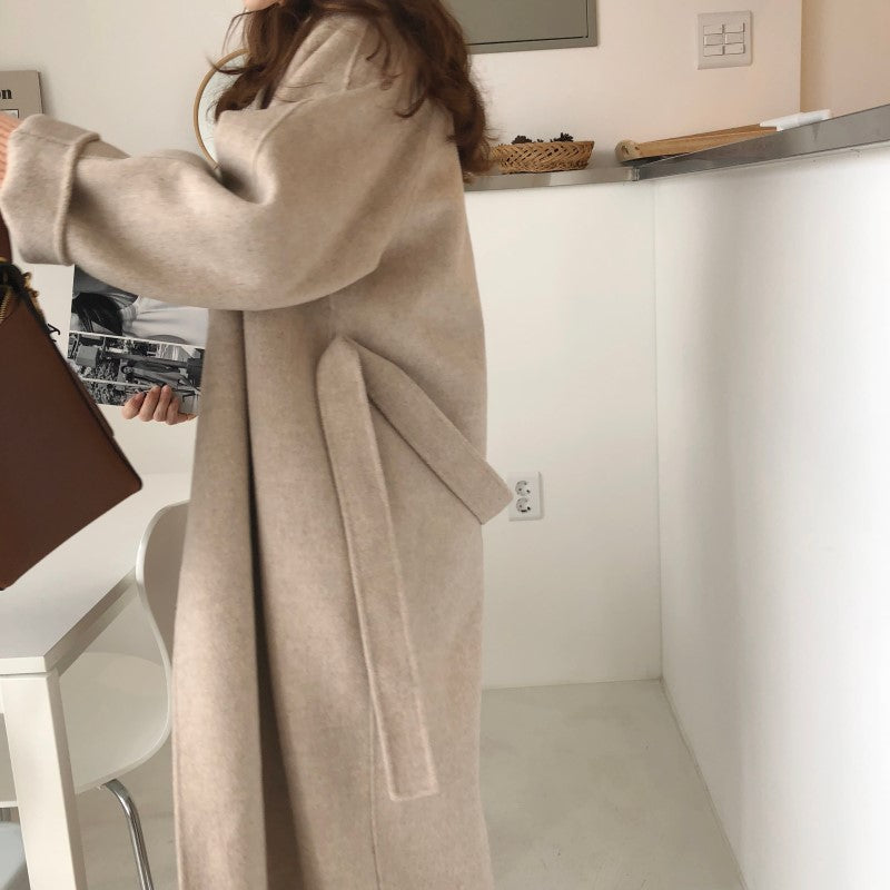 【outer】ウェスト絞りトラシャ生地コートアウターG24035