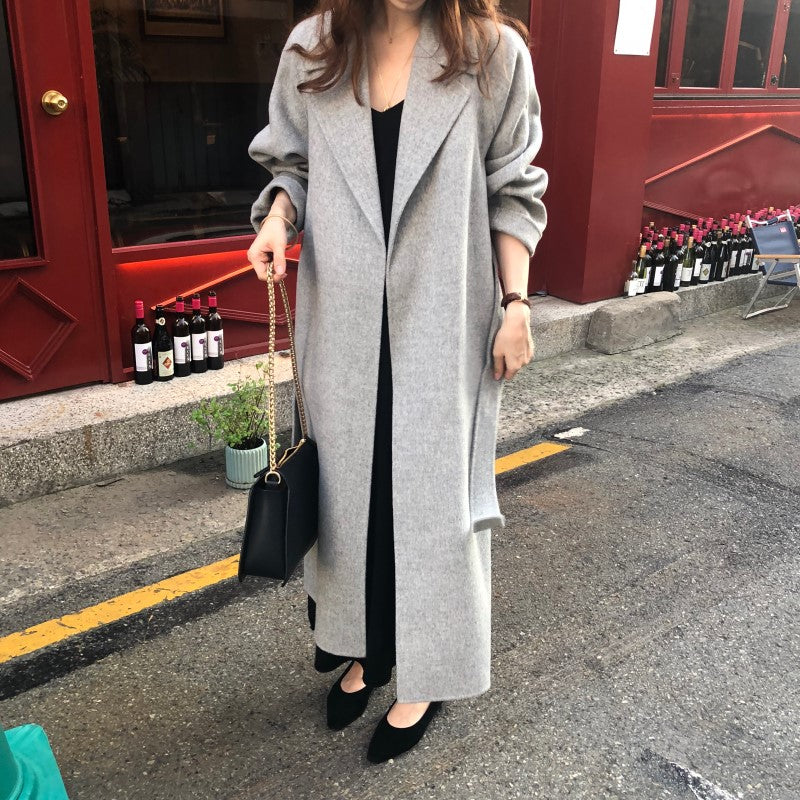 【outer】ウェスト絞りトラシャ生地コートアウターG24035