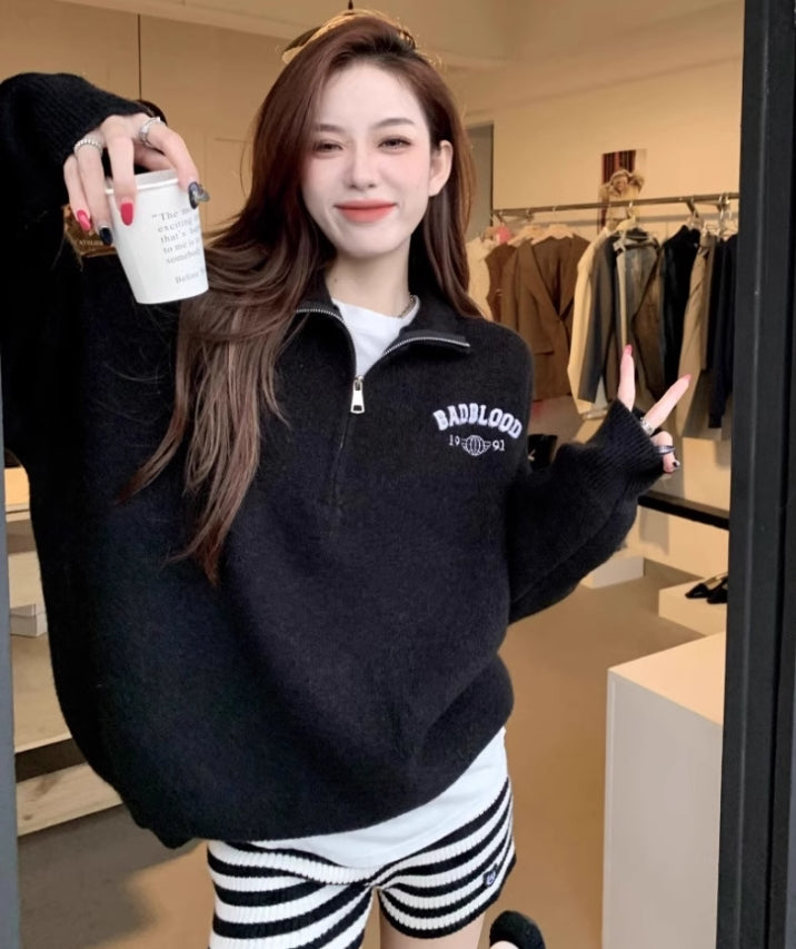 【tops】ゆったりニットセーターG24037