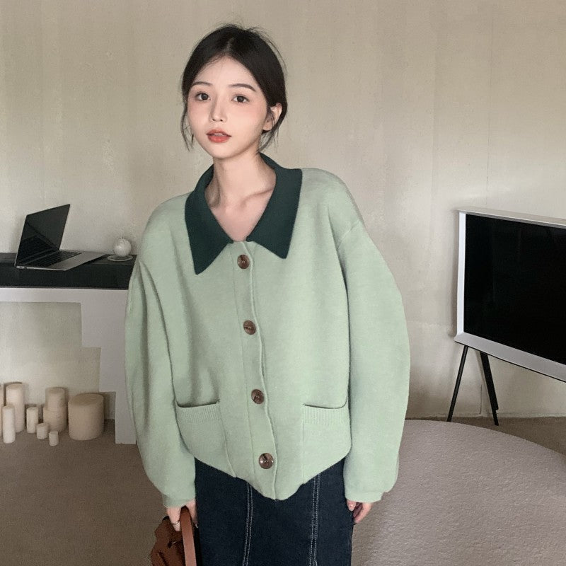 【outer】高級感ニットカーディガンG24040