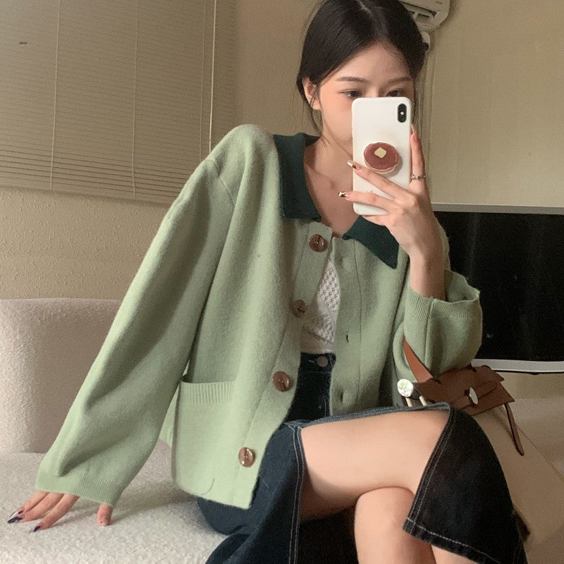 【outer】高級感ニットカーディガンG24040