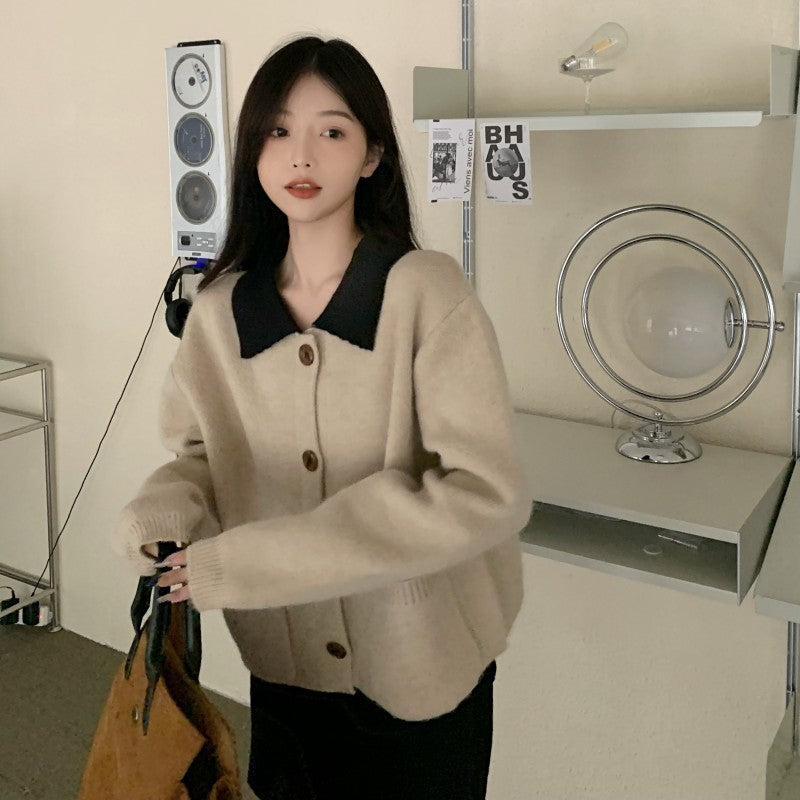 【outer】高級感ニットカーディガンG24040