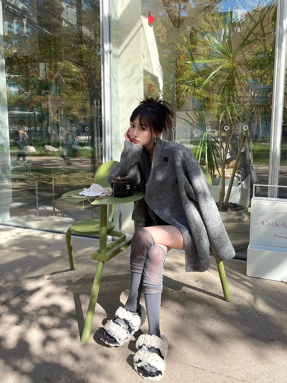 【outer】秋冬ラシャ生地ショート丈コートG24041