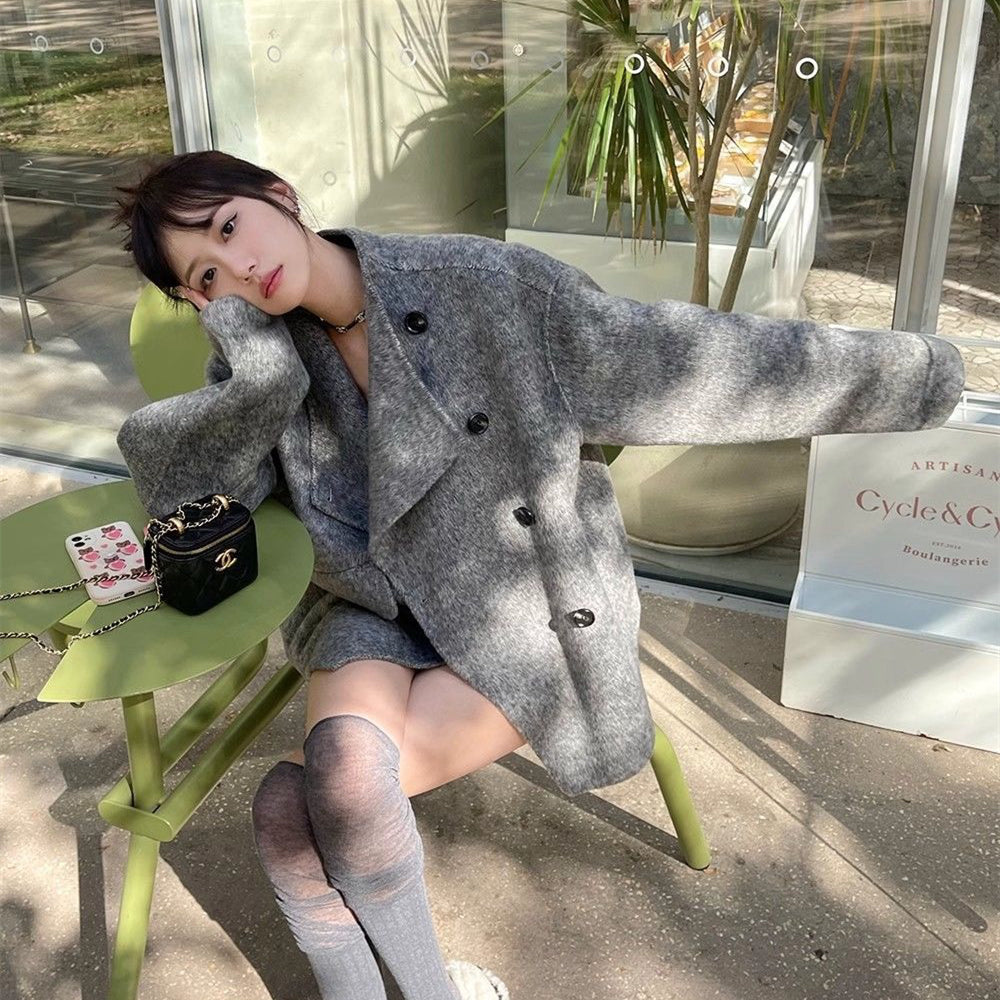 【outer】秋冬ラシャ生地ショート丈コートG24041