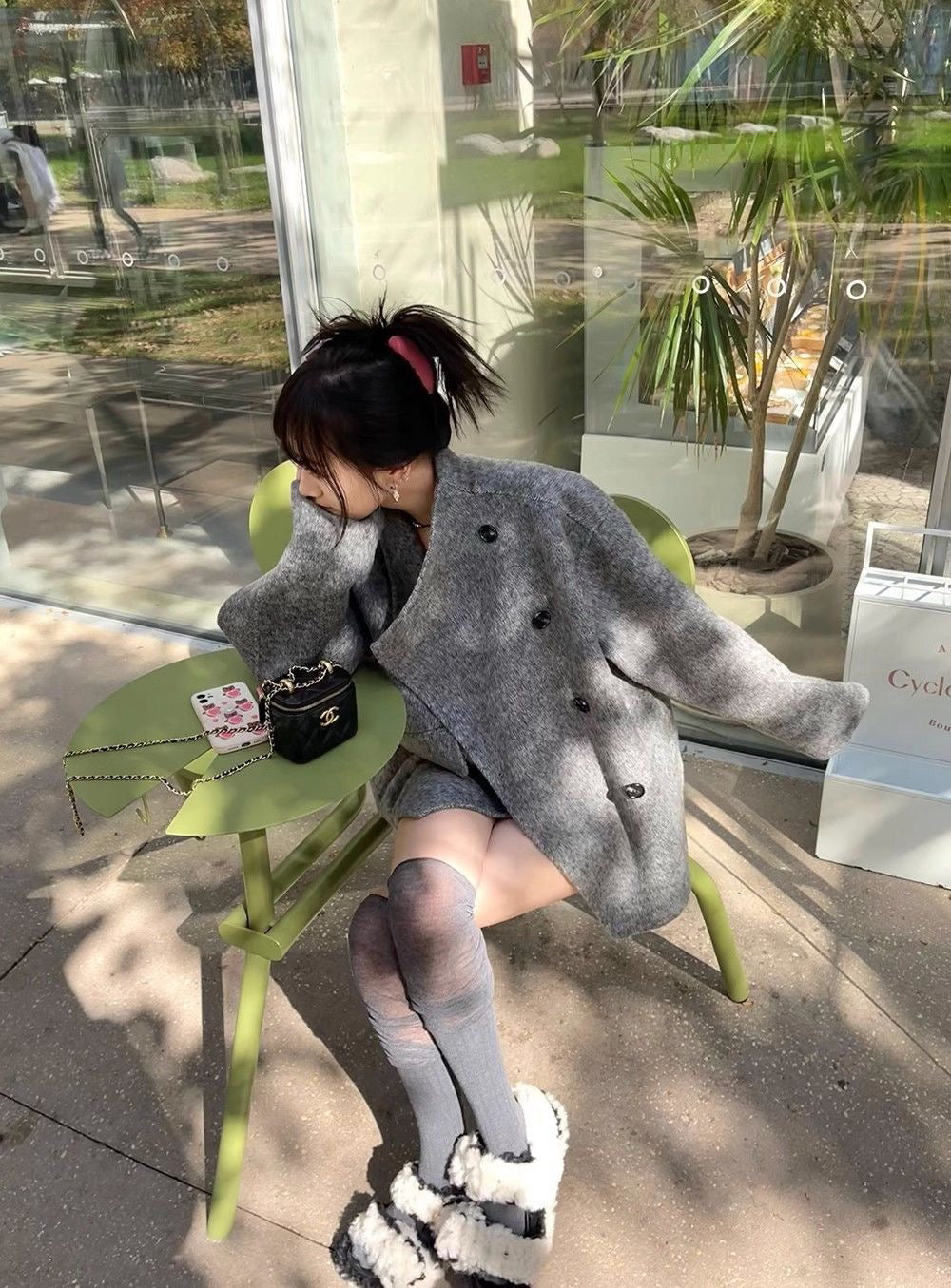 【outer】秋冬ラシャ生地ショート丈コートG24041