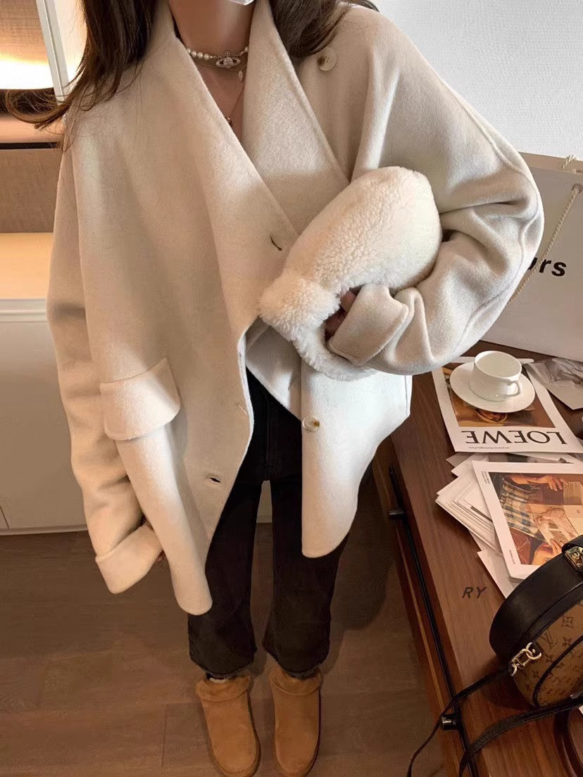 【outer】秋冬ラシャ生地ショート丈コートG24041