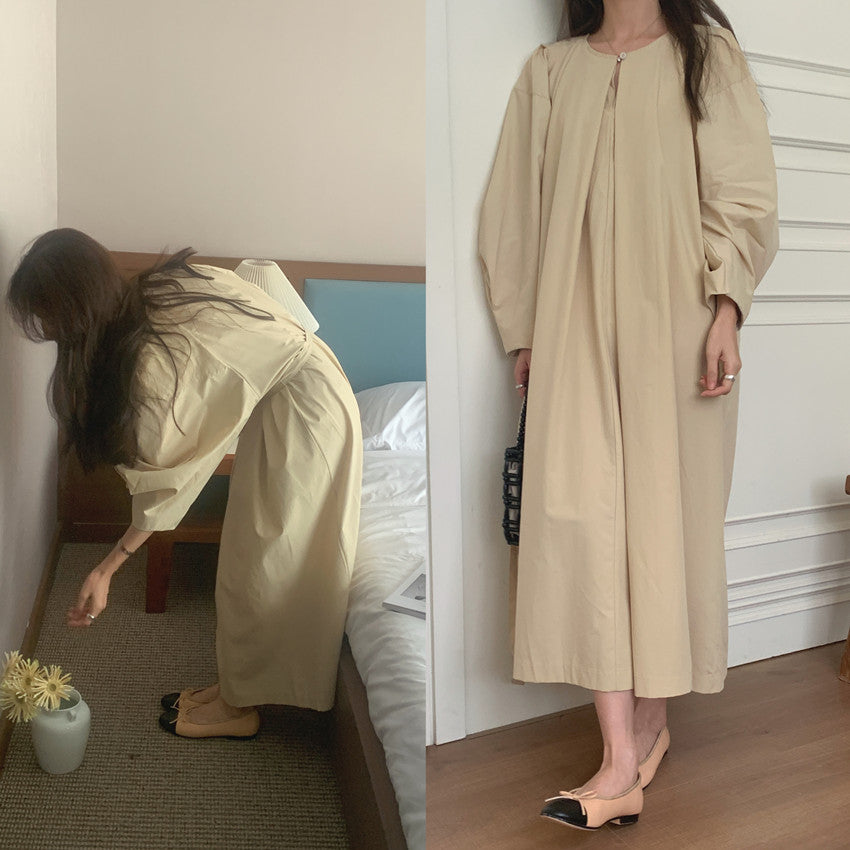 【dress】ランタンスリーブワンピースG24046