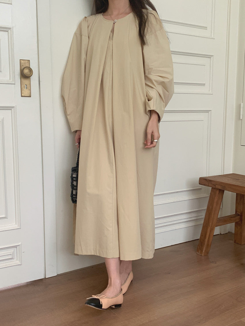 【dress】ランタンスリーブワンピースG24046