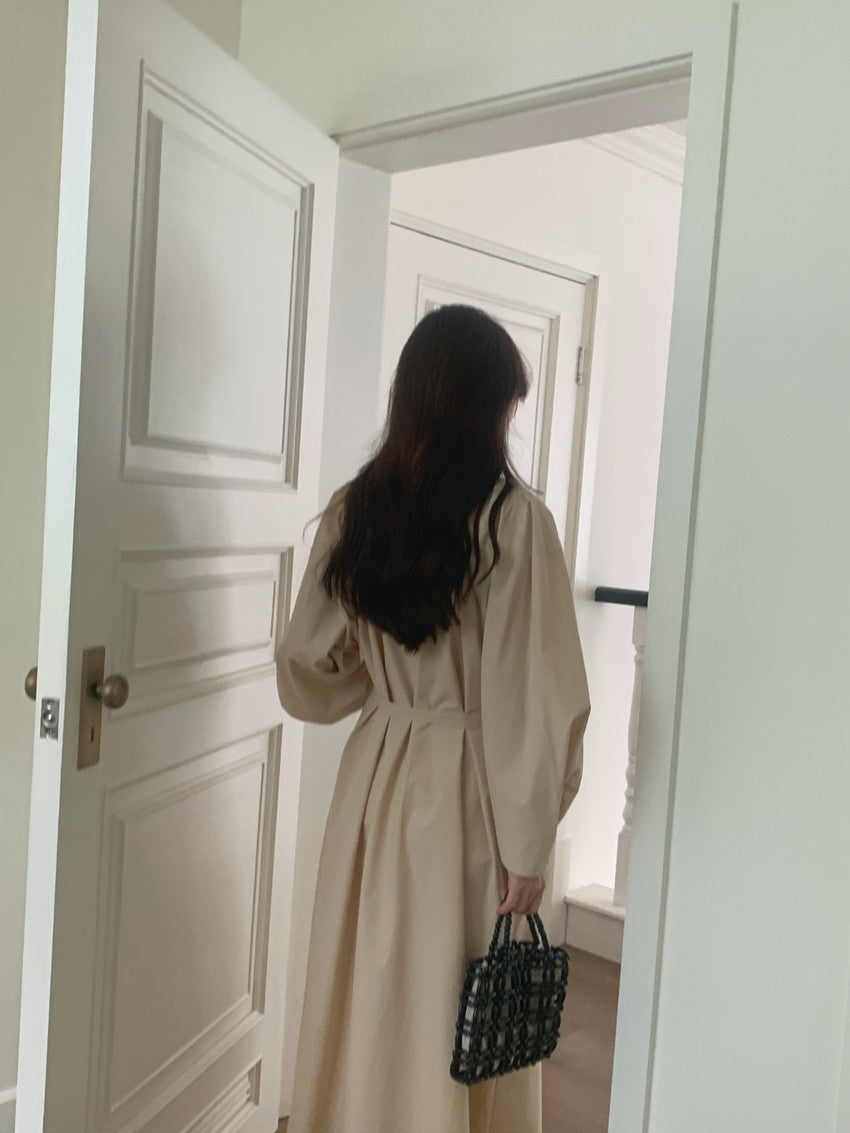 【dress】ランタンスリーブワンピースG24046