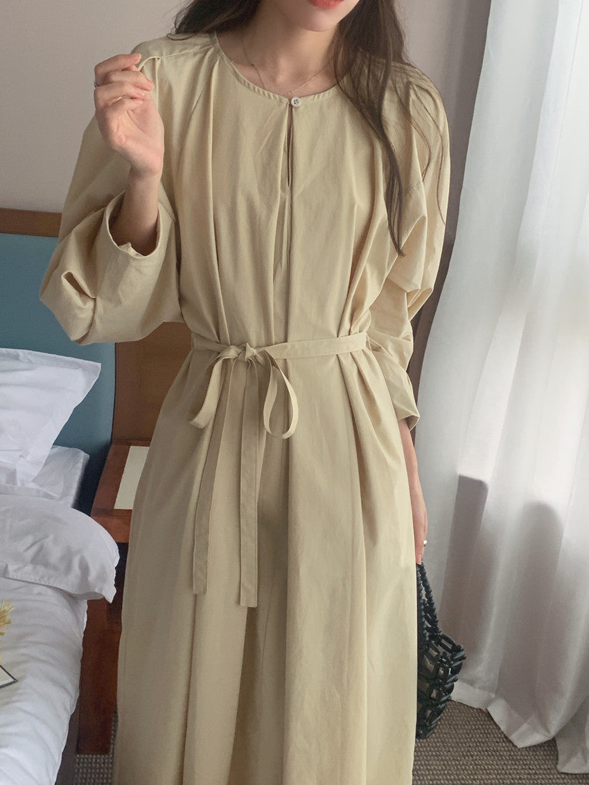 【dress】ランタンスリーブワンピースG24046