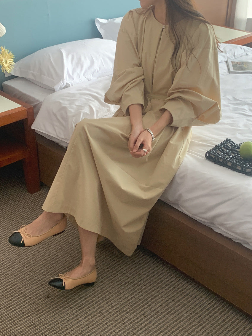 【dress】ランタンスリーブワンピースG24046