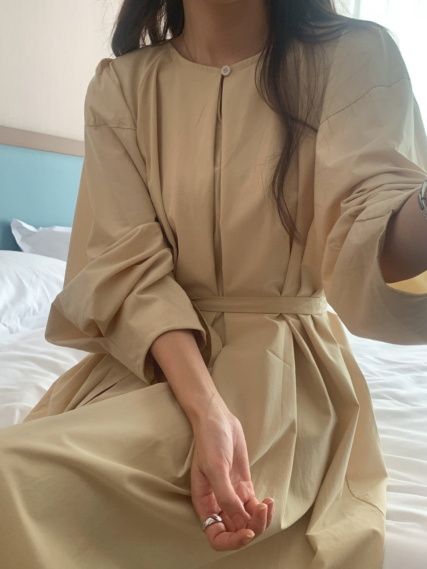 【dress】ランタンスリーブワンピースG24046