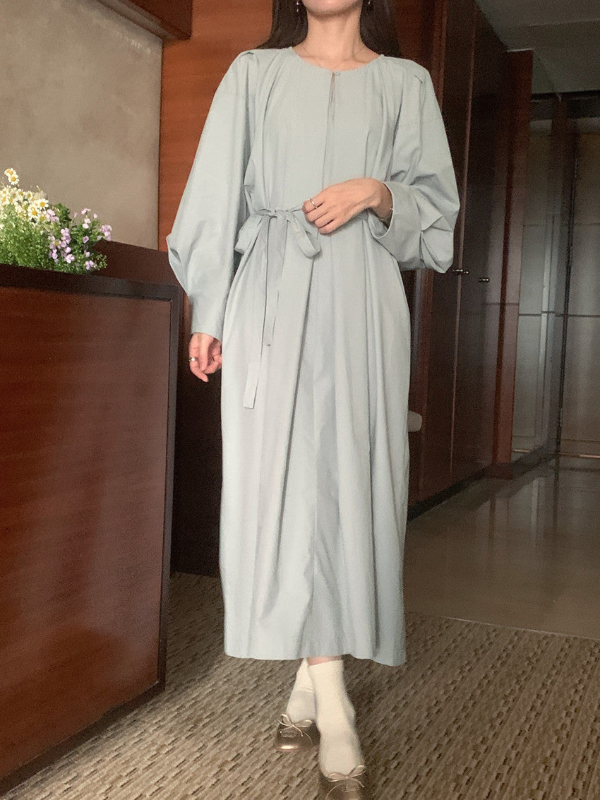 【dress】ランタンスリーブワンピースG24046