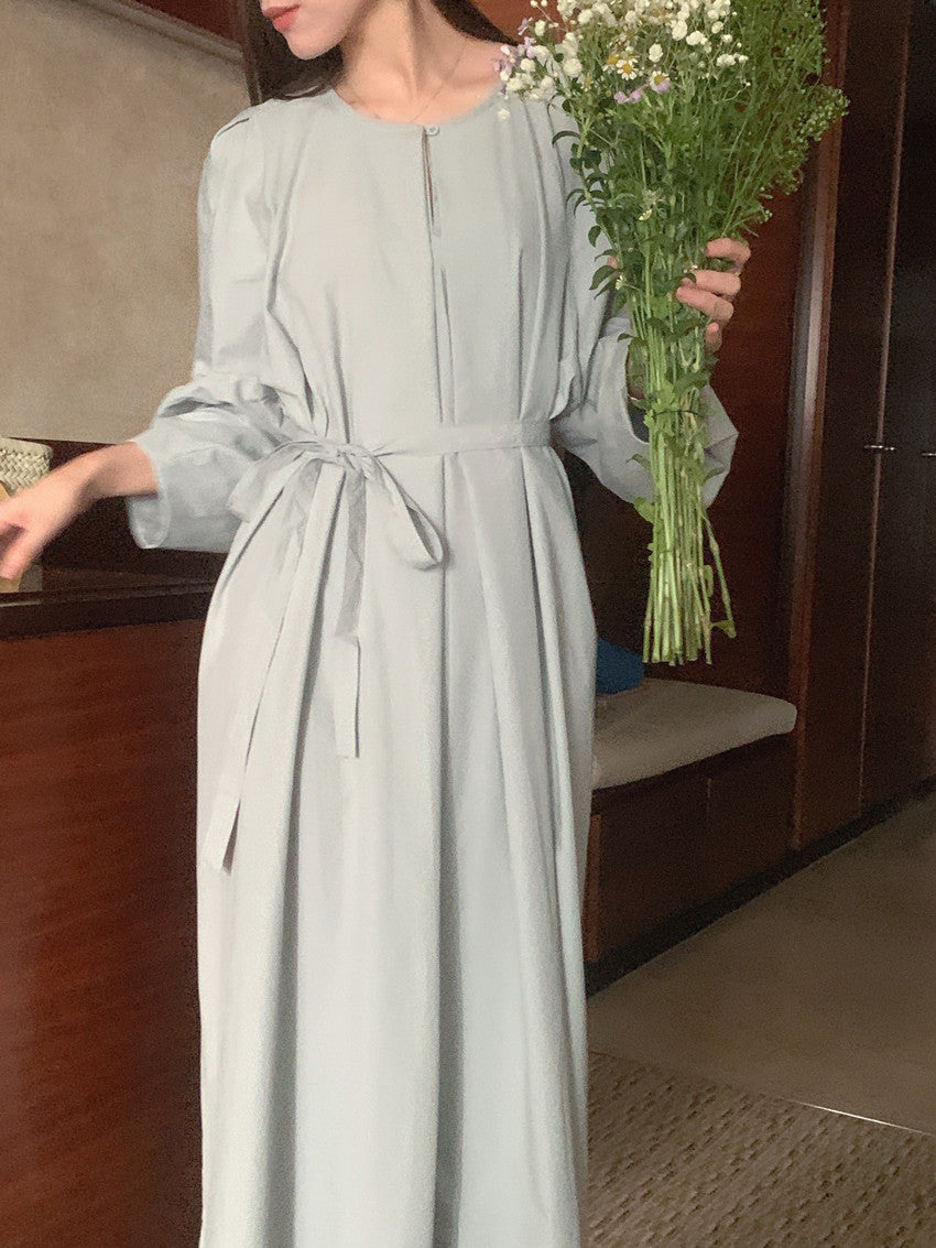 【dress】ランタンスリーブワンピースG24046