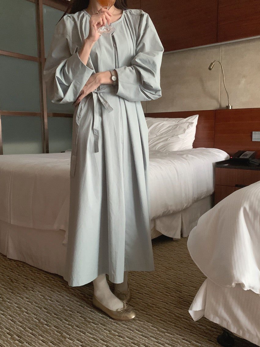 【dress】ランタンスリーブワンピースG24046