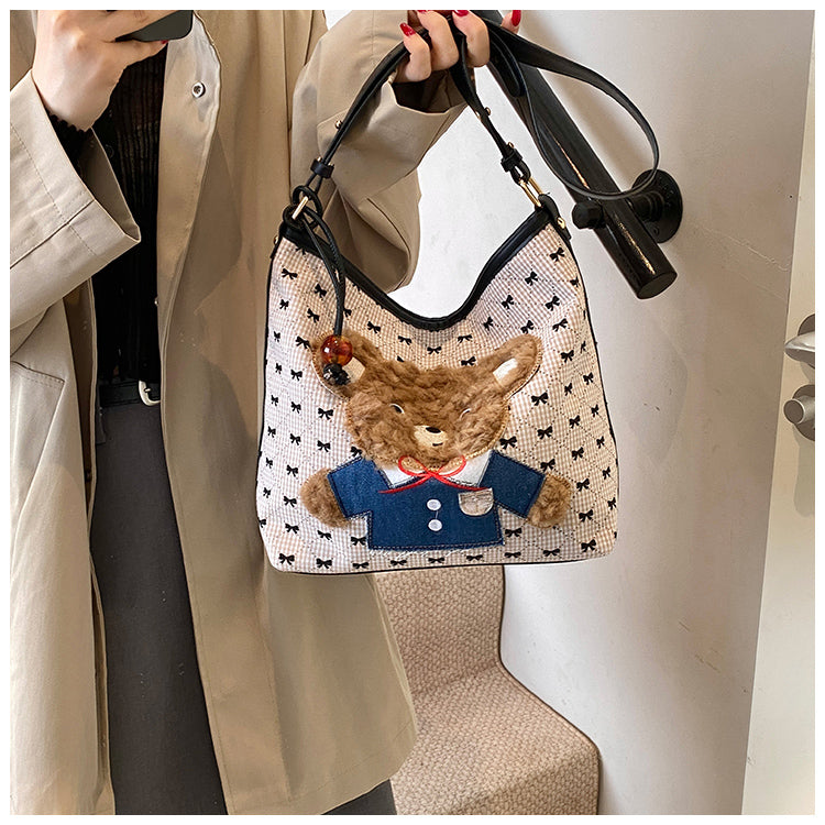 【小物】大人可愛い大容量ショルダーバッグG24058