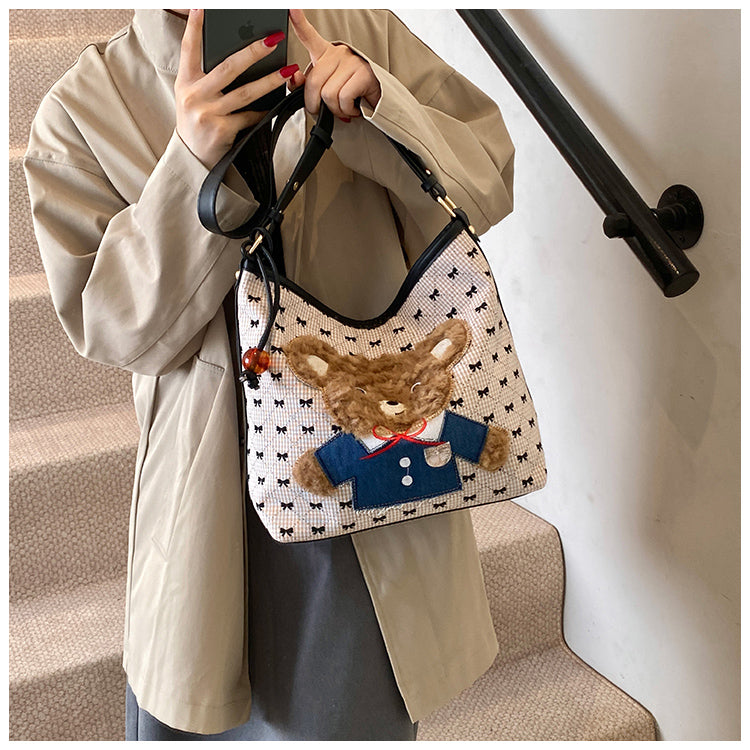 【小物】大人可愛い大容量ショルダーバッグG24058