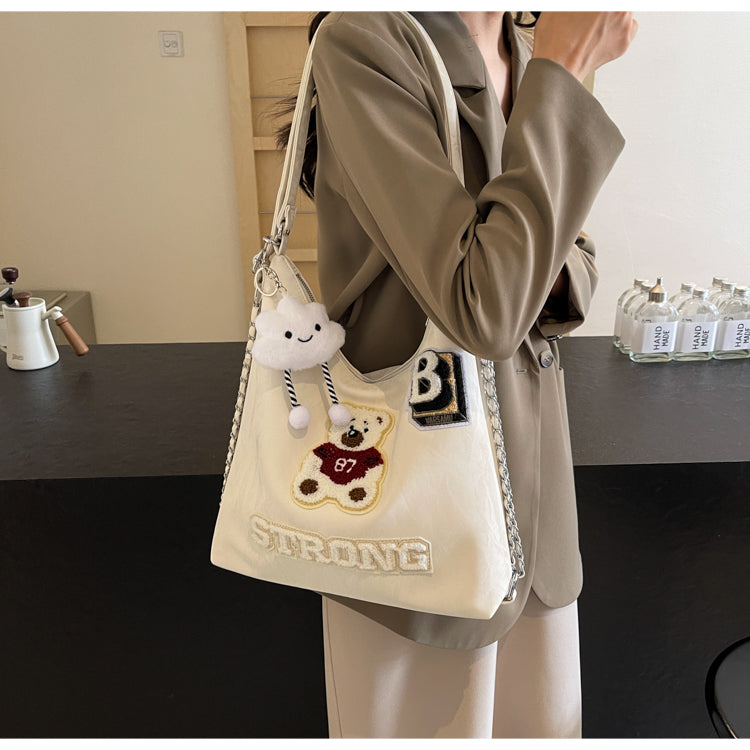 【小物】クマ柄ジッパーショルダーバッグG24060