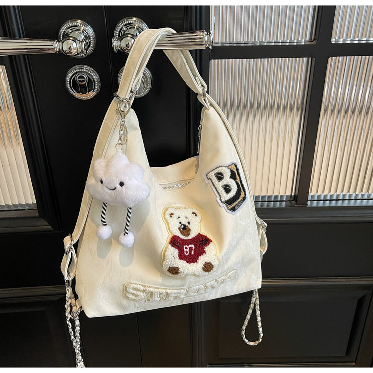 【小物】クマ柄ジッパーショルダーバッグG24060