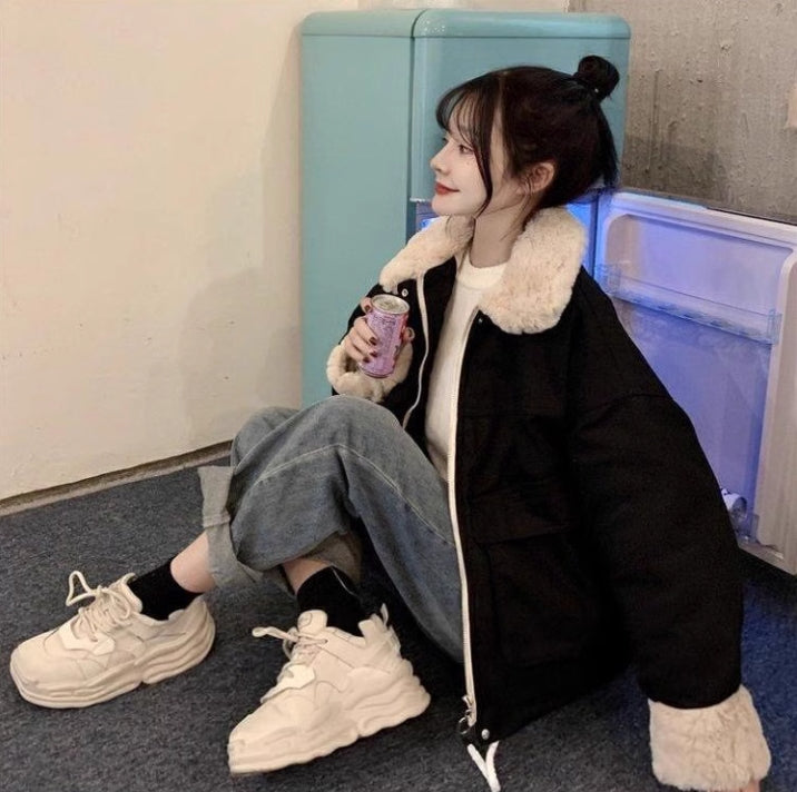 【outer】ラムズウール冬ショート丈コートG24065