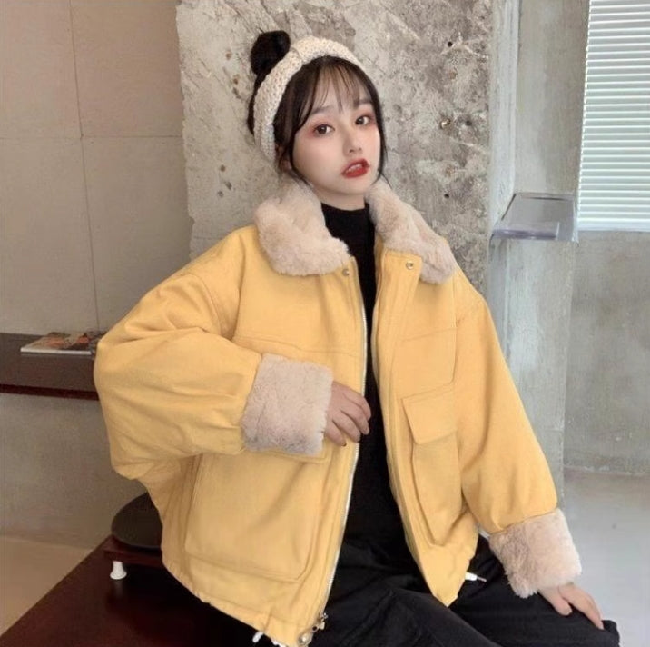 【outer】ラムズウール冬ショート丈コートG24065