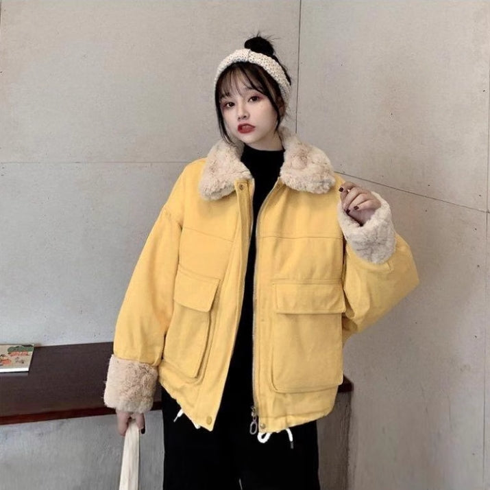 【outer】ラムズウール冬ショート丈コートG24065